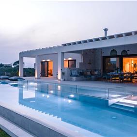 5 bedroom luxury seaside villa with indoor & outdoor pool, near Acharavi, sleeps 10